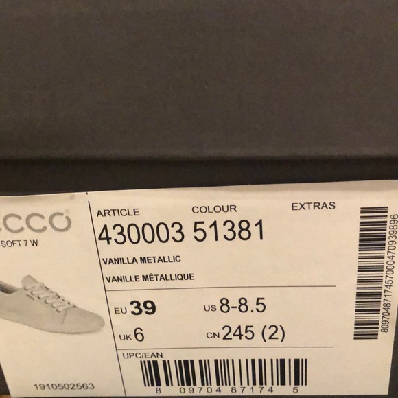 Ecco soft 7 sneakers NiB 39 - Picture 4 of 5